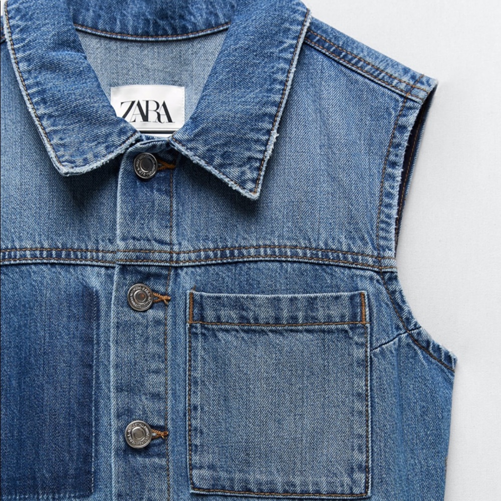 NWT Zara asymmetric denim dress - Picture 4 of 5